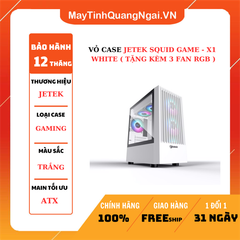 VỎ CASE JETEK SQUID GAME - X1 WHITE ( TẶNG KÈM 3 FAN RGB )