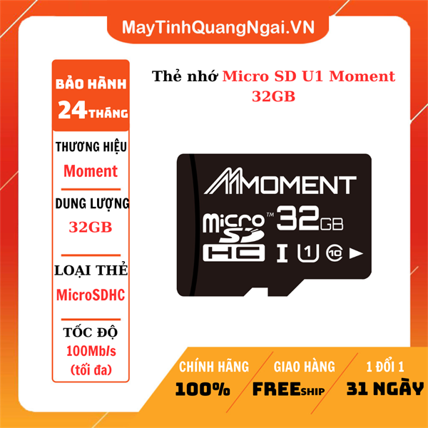 Thẻ nhớ Micro SD U1 Moment 32GB
