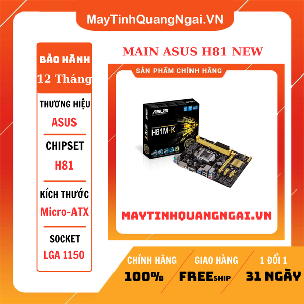 MAIN ASUS H81M-K NEW Full VAT