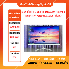 MÀN HÌNH LCD 24 inch K - VISION GM245CV100 (23.8 INCH/FHD/IPS/100HZ/1MS/ TRẮNG)
