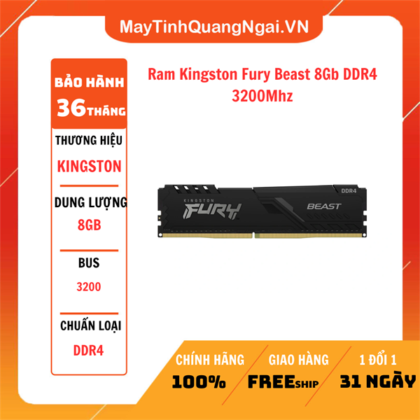 Ram Kingbank DDR4 8gb 3200MHz