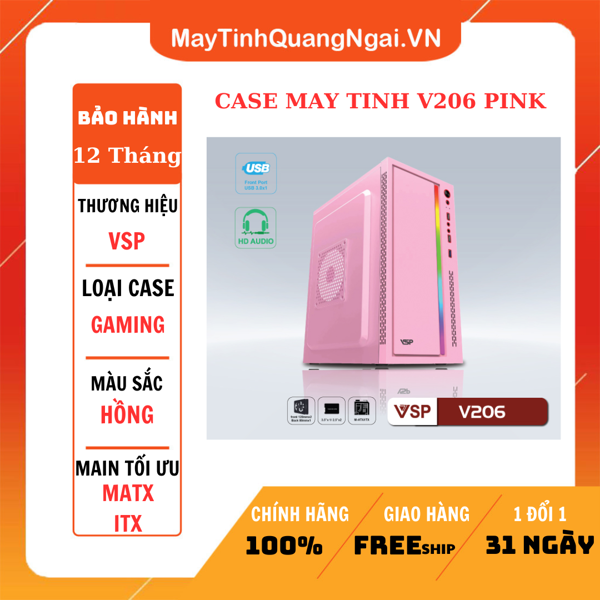 CASE MAY TINH V206 PINK