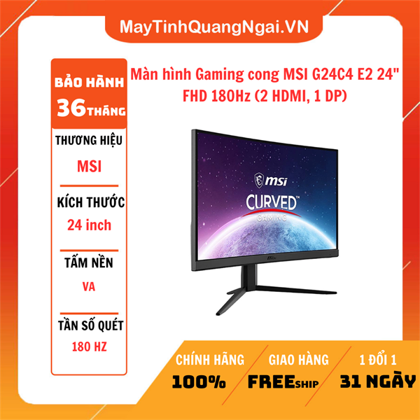 Màn hình Gaming cong MSI G24C4 E2 24