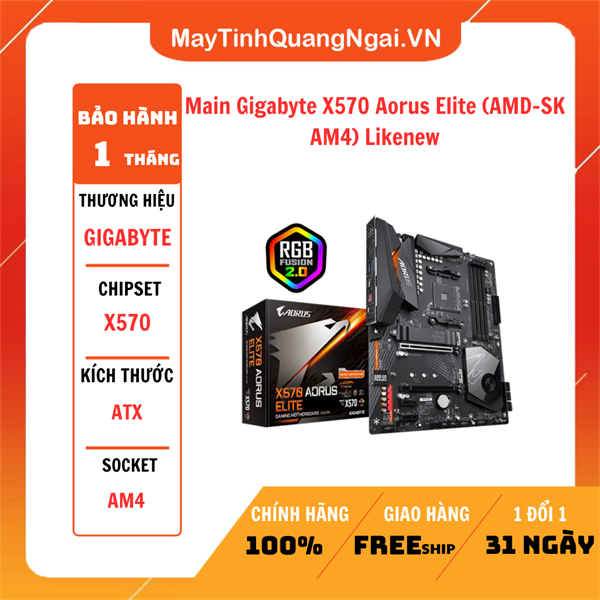 Main Gigabyte X570 Aorus Elite (AMD-SK AM4) Likenew