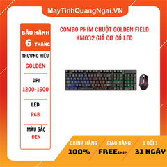 COMBO PHÍM CHUỘT GOLDEN FIELD KM032 GIẢ CƠ CÓ LED