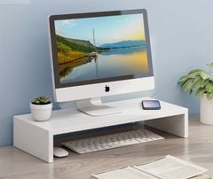 KỆ MÁY TÍNH GỖ ĐỂ BÀN - TRẮNG 80cm