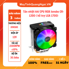 Tản nhiệt khí CPU RGB Jonsbo CR-1200 ( hỗ trợ LGA 1700)