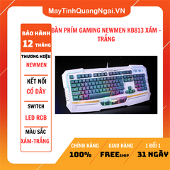 BÀN PHÍM GAMING NEWMEN KB813 XÁM - TRẮNG