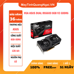 VGA ASUS DUAL RX6600 8GB V3 GDDR6