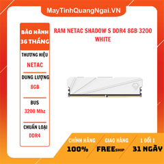 RAM NETAC SHADOW S DDR4 8GB 3200 WHITE