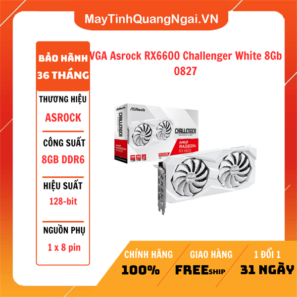 VGA Asrock RX6600 Challenger White 8Gb 0827