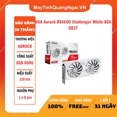 VGA Asrock RX6600 Challenger White 8Gb 0827