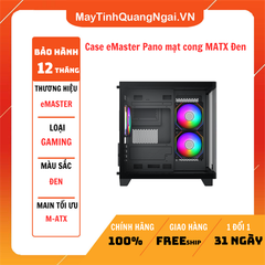 Case eMaster Pano mặt cong MATX Đen