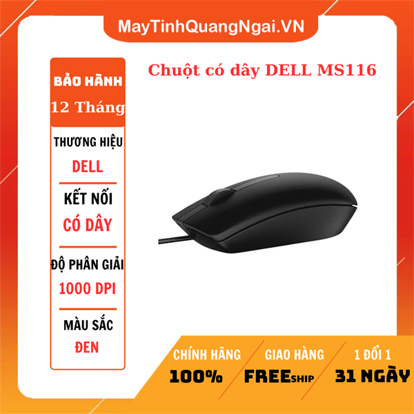 Chuột có dây DELL MS116