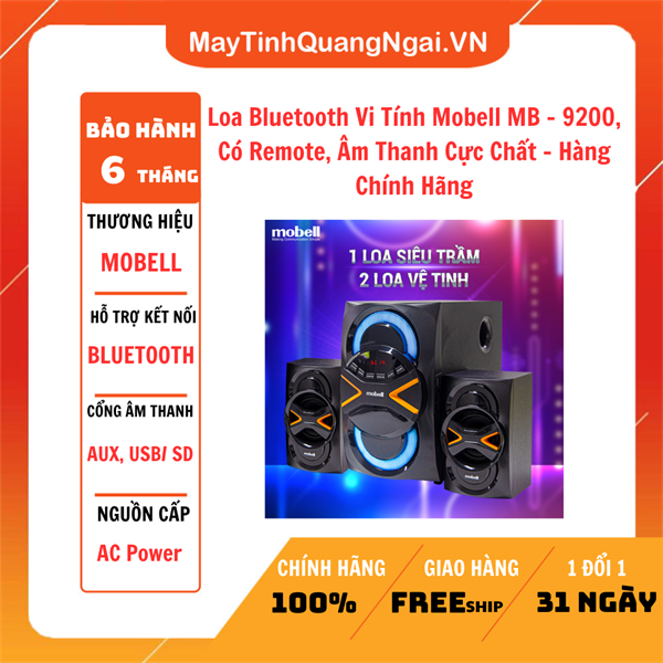 Loa Bluetooth Vi Tính Mobell MB - 9200, Có Remote, Âm Thanh Cực Chất - Hàng Chính Hãng