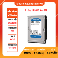 Ổ cứng HDD WD 2TB Blue 3.5 inch, 7200RPM