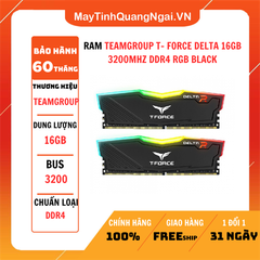 RAM TEAMGROUP T- FORCE DELTA 16GB 3200MHZ DDR4 RGB BLACK