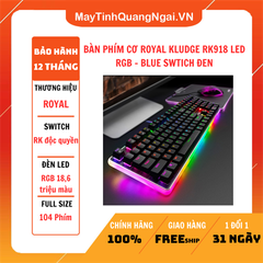 BÀN PHÍM CƠ ROYAL KLUDGE RK918 LED RGB - BLUE SWTICH ĐEN