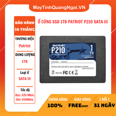 Ổ CỨNG SSD 1TB PATRIOT P210 SATA III