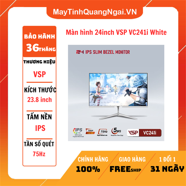 MÀN HÌNH LCD 24 inch VSP VC241i White