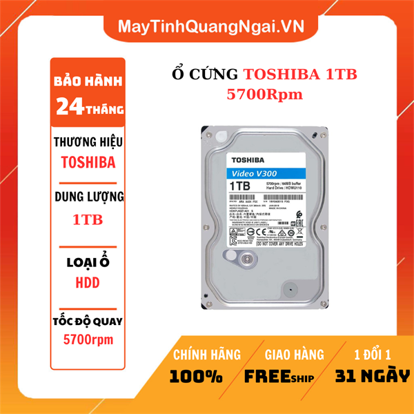 Ổ CỨNG HDD TOSHIBA 1TB 5700Rpm