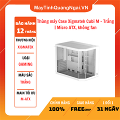 Thùng máy Case Xigmatek Cubi M - Trắng | Micro ATX, không fan