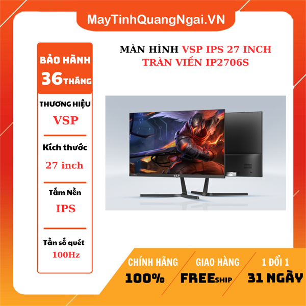 MÀN HÌNH LCD 27 inch VSP IPS TRÀN VIỀN IP2706S