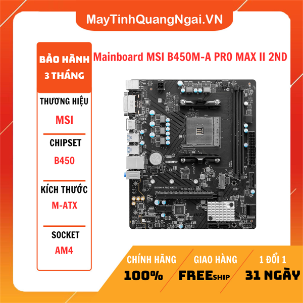 Mainboard MSI B450M-A PRO MAX II 2ND