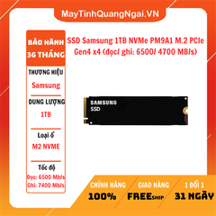 SSD Samsung 1TB NVMe PM9A1 M.2 PCIe Gen4 x4 (đọc/ ghi: 6500/ 4700 MB/s)