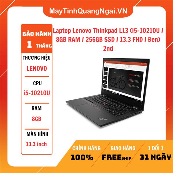 Laptop Lenovo Thinkpad L13 (i5-10210U / 8GB RAM / 256GB SSD / 13.3 FHD / Đen) 2nd