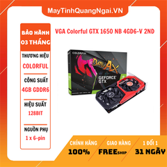 VGA Colorful GTX 1650 NB 4GD6-V 2ND