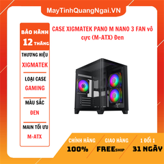CASE XIGMATEK PANO M NANO 3 FAN vô cực (M-ATX) Đen