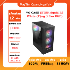 VỎ CASE JETEK Squid R3 White (Tặng 3 Fan RGB)