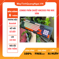 COMBO PHÍM CHUỘT KM2000 PRO MIX XÁM