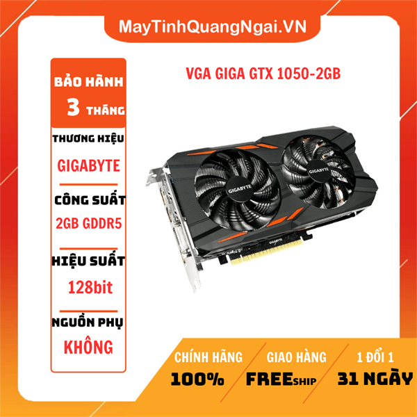 VGA GIGA GTX 1050 2GBD5 Likenew
