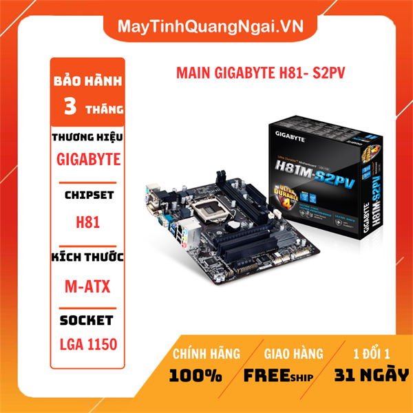 MAIN GIGABYTE H81- S2PV