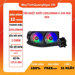 TẢN NHIỆT NƯỚC COOLERMAN V-240 RGB ĐEN