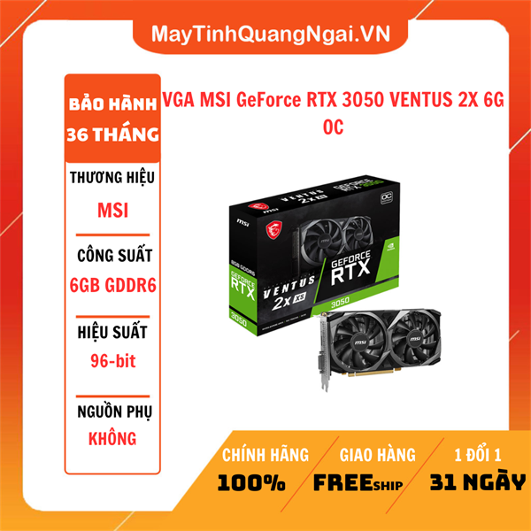 VGA MSI GeForce RTX 3050 VENTUS 2X 6G OC