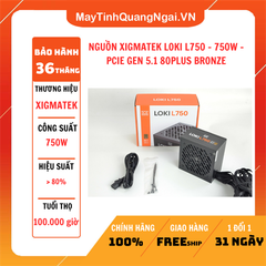 NGUỒN XIGMATEK LOKI L750 - 750W - PCIE GEN 5.1 80PLUS BRONZE