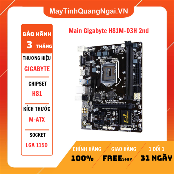 Main Gigabyte H81M-D3H 2nd