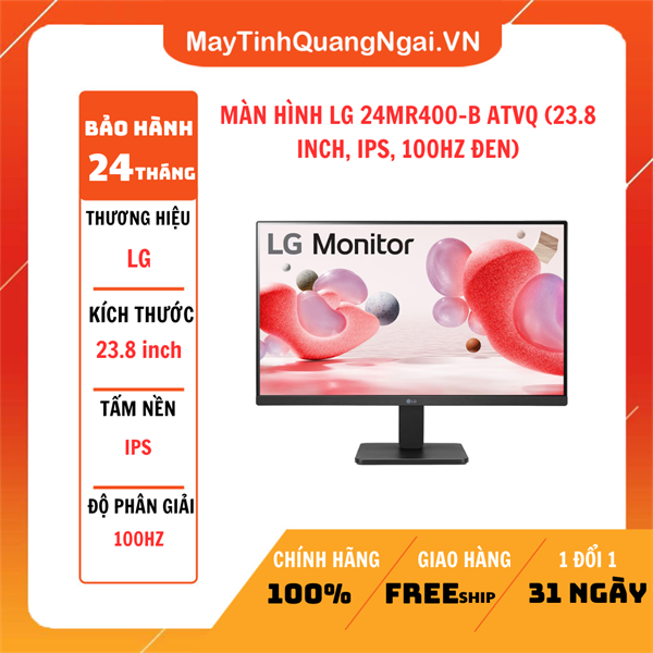 MÀN HÌNH LG 24MR400-B ATVQ (23.8 INCH, IPS, 100HZ ĐEN)