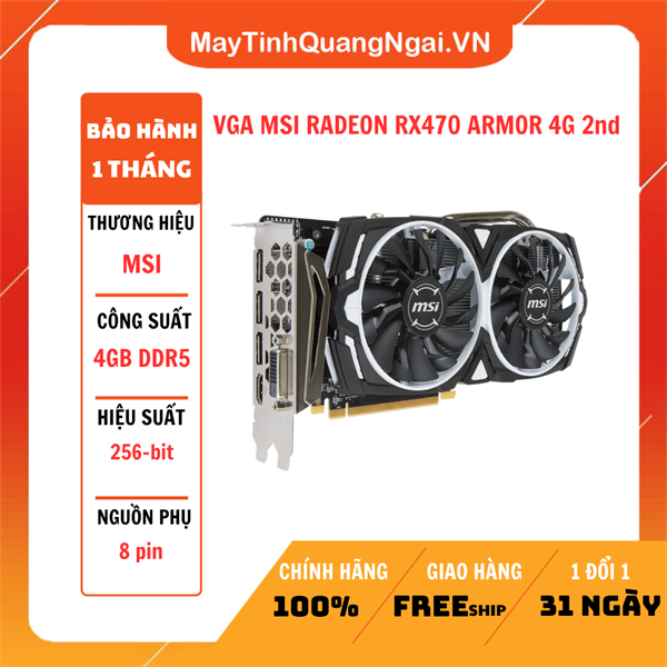 VGA MSI RADEON RX470 ARMOR 4G 2nd