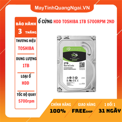 Ổ CỨNG HDD TOSHIBA 1TB 5700RPM 2ND