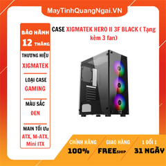 CASE XIGMATEK HERO II 3F BLACK ( Tặng kèm 3 fan)