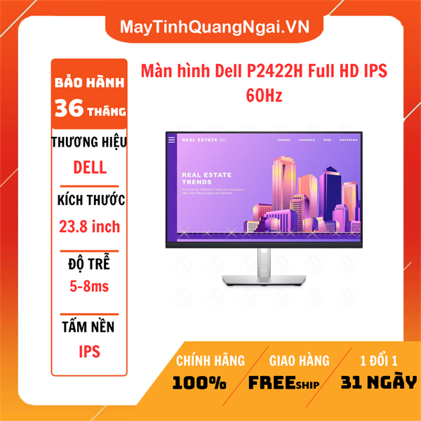 Màn hình Dell P2422H Full HD IPS 60Hz