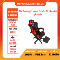 Ghế Gaming Extreme Zero S+ Đỏ - Đen CÓ gác chân