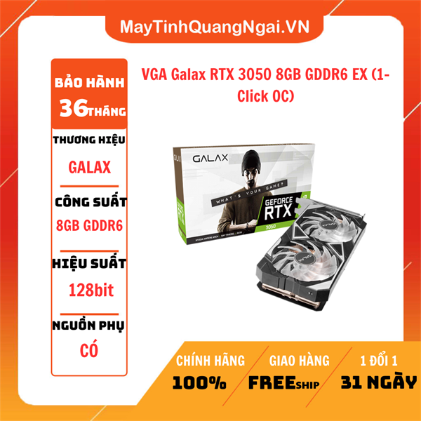 VGA Galax RTX 3050 8GB GDDR6 EX (1-Click OC)