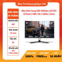 Màn Hình Cong VSP AiViSion A272FC (27inch | FHD | VA | 100Hz | 5ms)