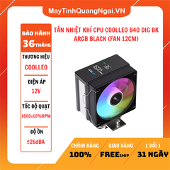 TẢN NHIỆT KHÍ CPU COOLLEO B40 DIG BK ARGB BLACK (FAN 12CM)