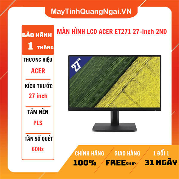 MÀN HÌNH LCD ACER ET271 27-inch 2ND